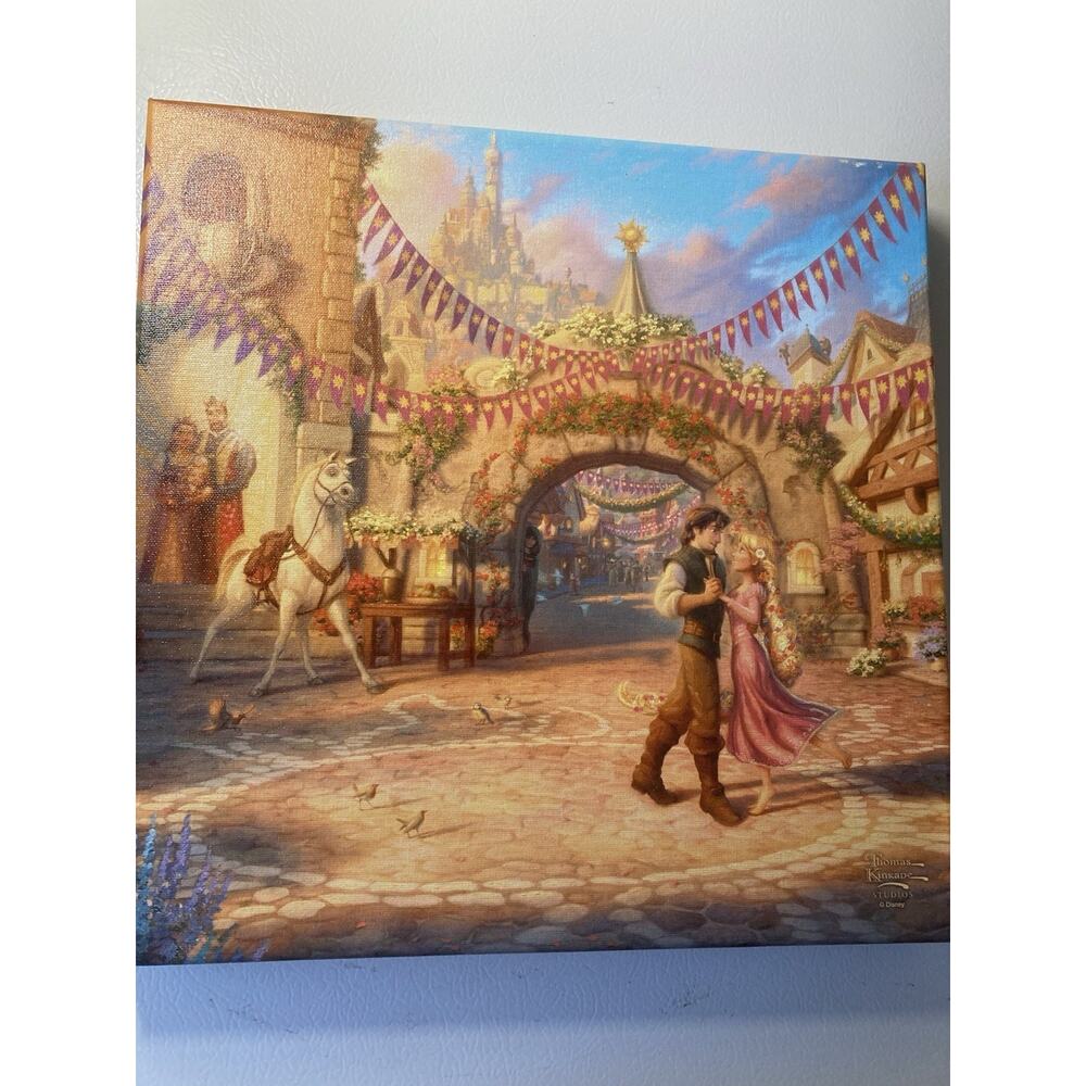 Thomas Kinkade Studios Rapunzel Dancing 14 x 14 Gallery Wrapped Canvas